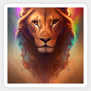 Colorful Lion Sticker